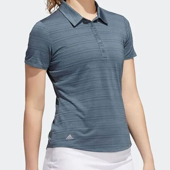 ADIDAS Novelty Microdot Short Sleeve Poloblue med - Picture 1 of 10